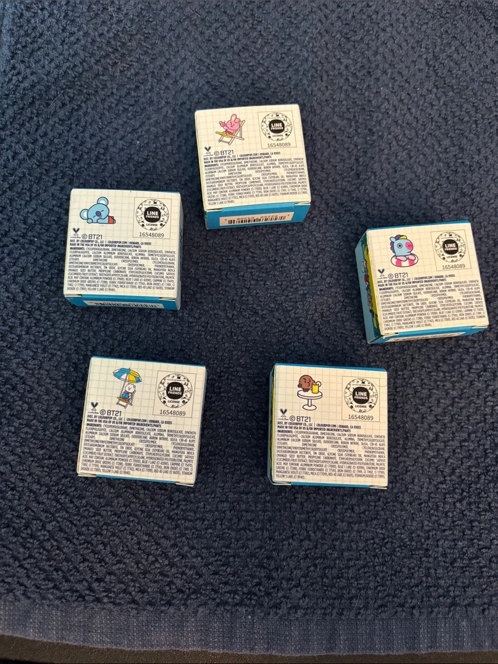 ColourPop BT21 Super Shock Shadow Set - BNIB